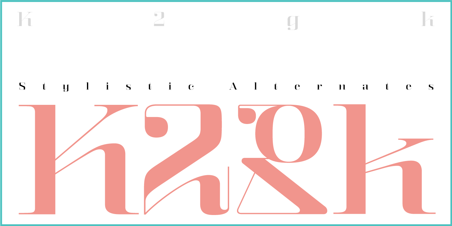 Przykład czcionki Kalender Serif No 1